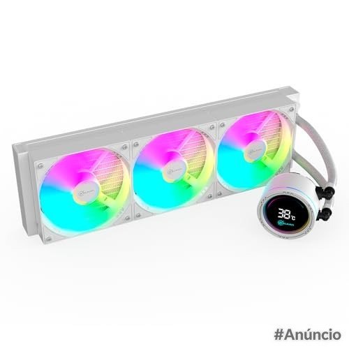 Water Cooler Gamer Kalkan Alpha 360 ARGB com display Branco KLK00049