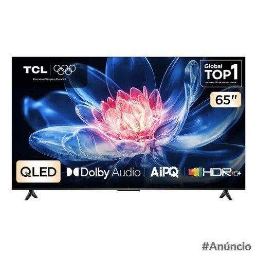 Smart Tv Tcl 65 Polegadas Qled 4k T6c Wifi Bluetooth Google Tv Tela Hva E Hdr10+ 65t6c