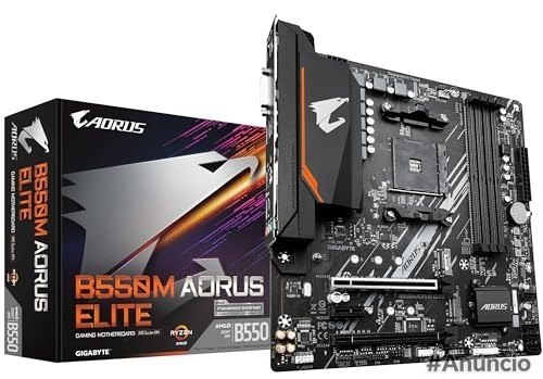 Placa Mãe Gigabyte B550M AORUS ELITE (AM4/DDR4/HDMI/M.2(PCIe,NVMe,SATA3)/VRM Solution/USB3.2) - B550M AORUS ELITE