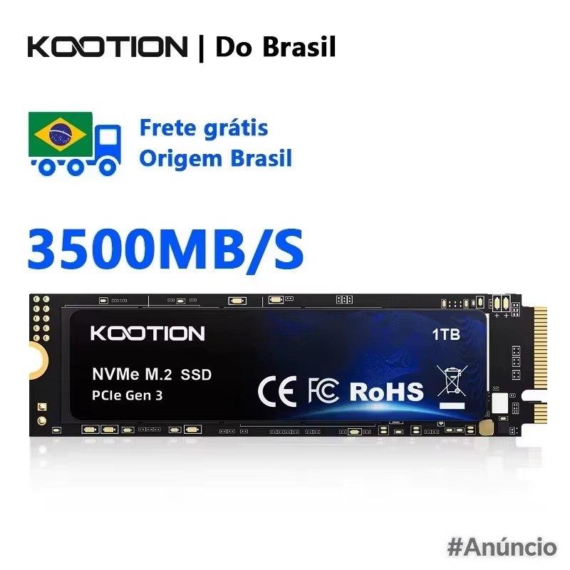 SSD NVME Kootion 1TB GEN3 Pcie 3.0 M2 2280