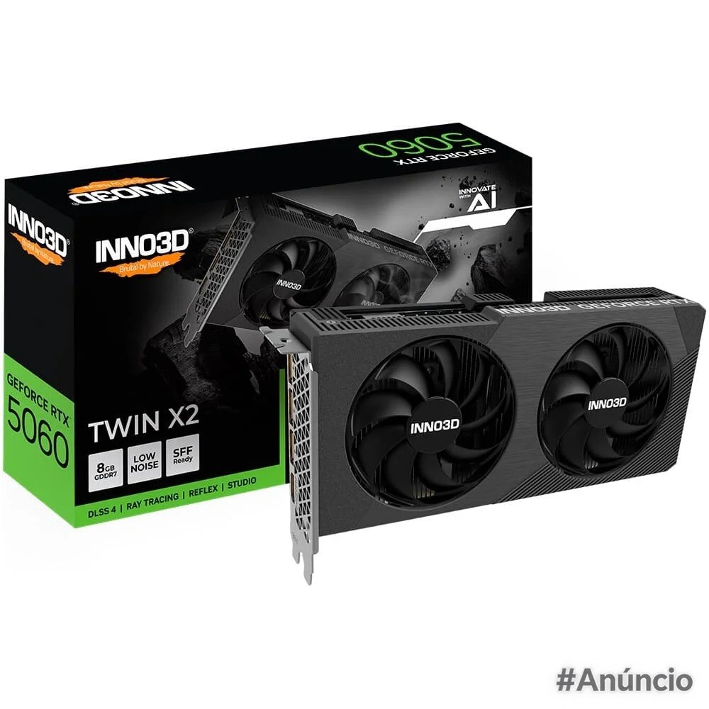 Placa de Vídeo Inno3D RTX 5060 Twin X2 8GB