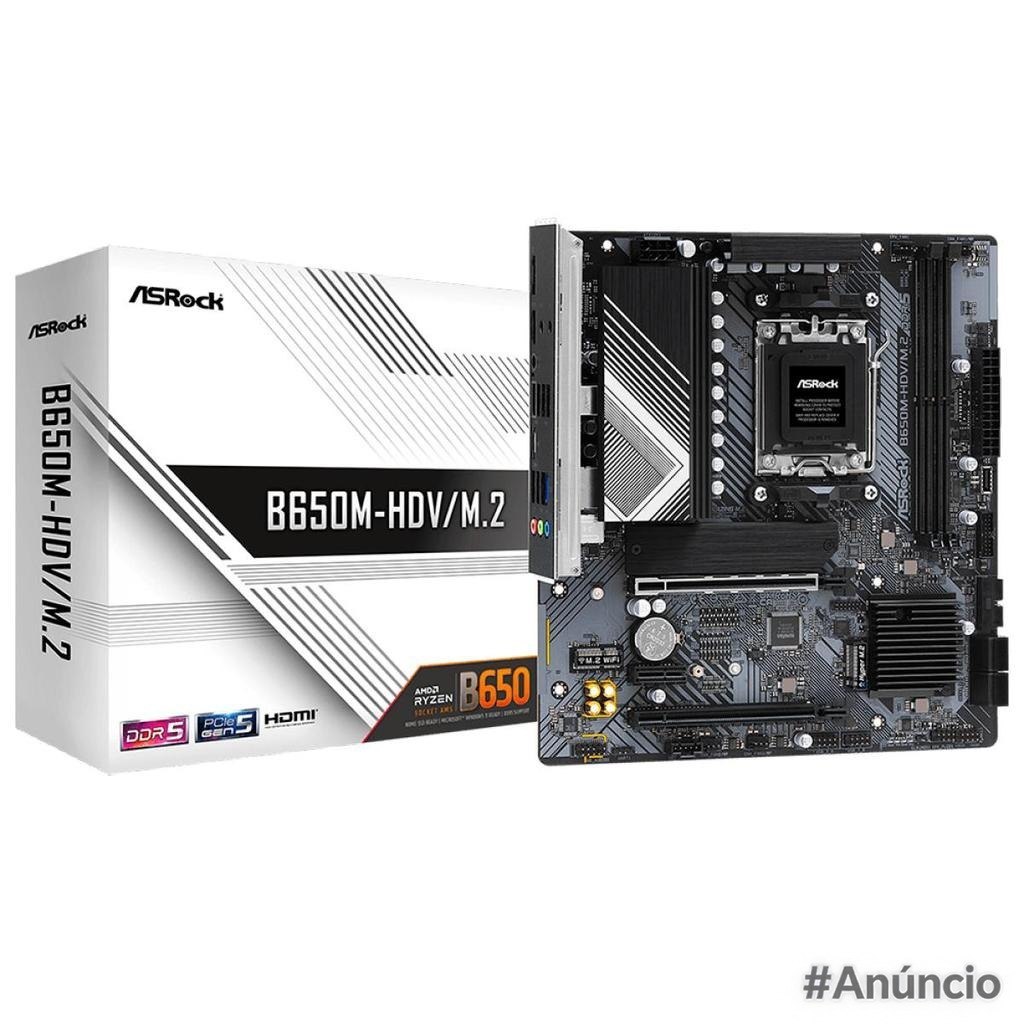Placa Mãe ASRock B650M-HDV/M.2 AMD AM5