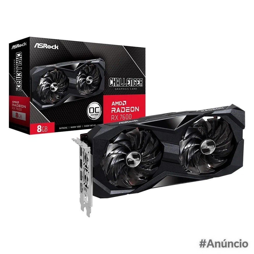 Placa de Vídeo ASRock RX 7600 Challenger 8GB GDDR6