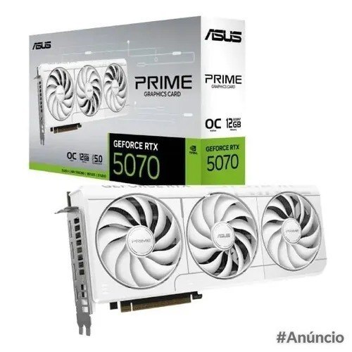 Placa De Vídeo Asus Prime Rtx 5070 Oc 12g White 12gb Gddr7