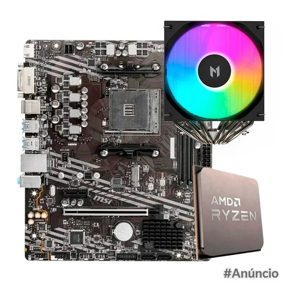 Placa Mãe MSI B550M A Pro + Processador AMD Ryzen 7 5700X