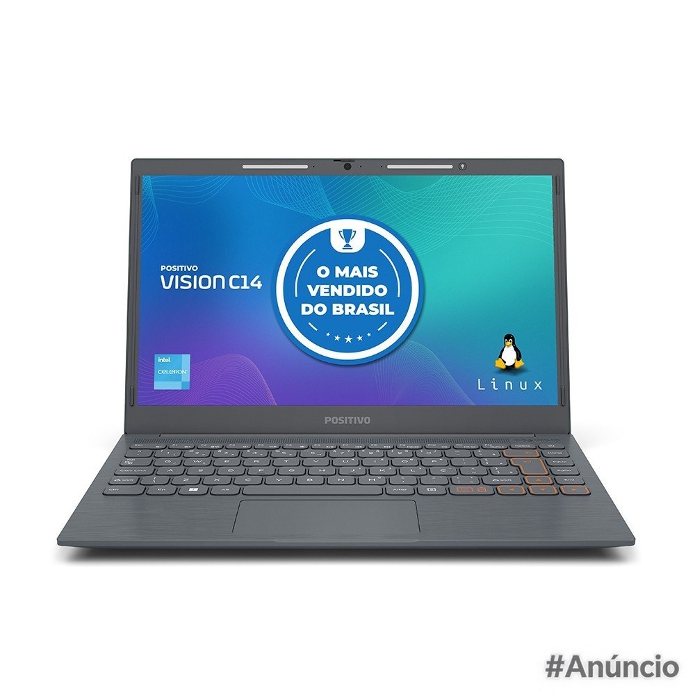 Notebook Positivo Vision C14 Celeron Linux 8GB 256GB