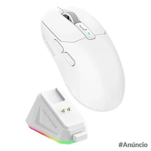 Mouse Gamer Sem Fio Fire Phoenix Bk-r3x Branco
