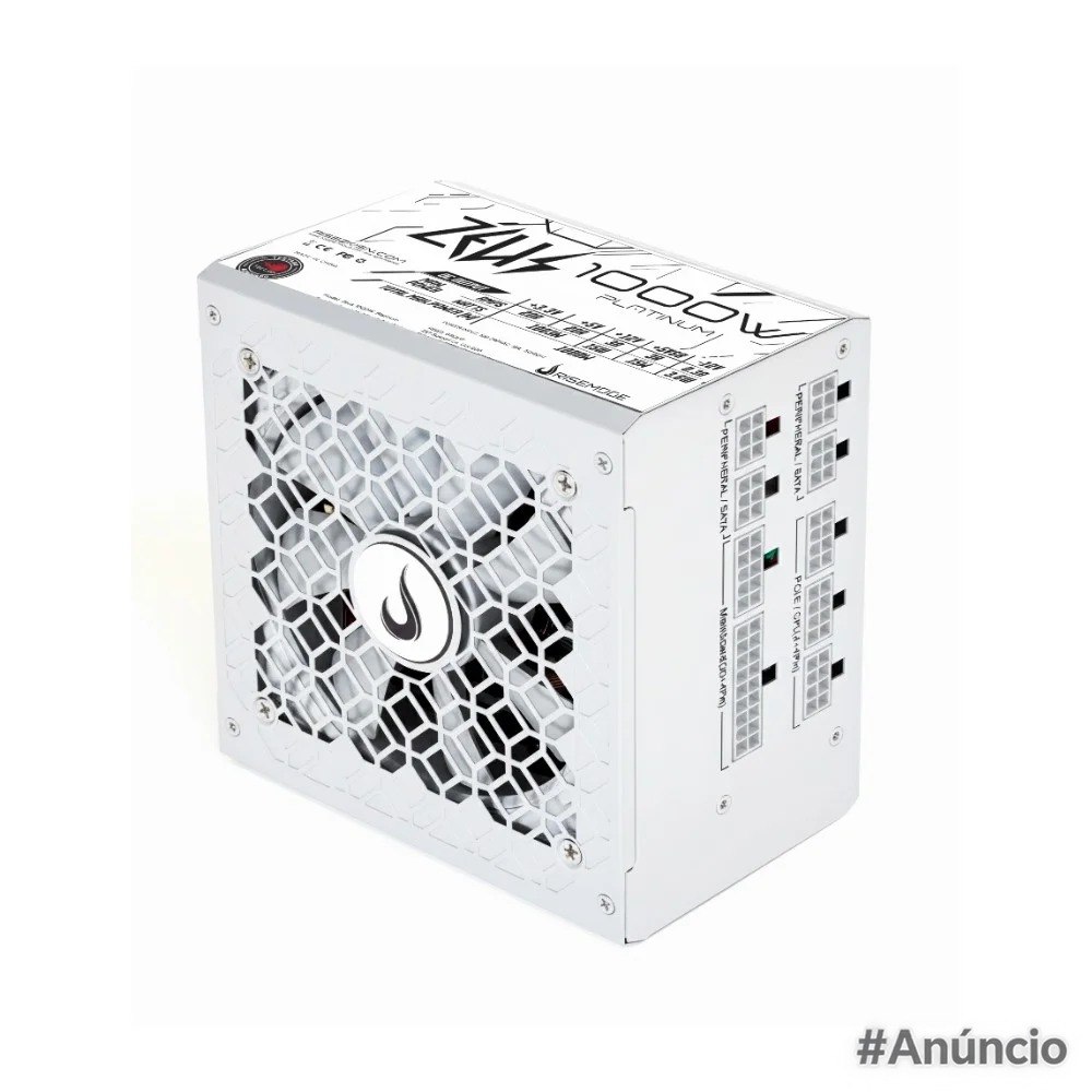 Fonte Rise Mode Zeus 1000W Platinum Full Modular