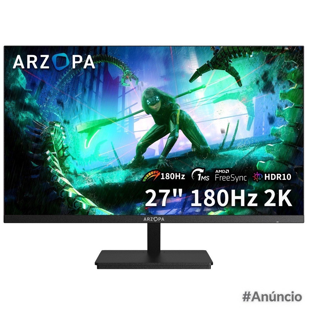 Monitor Gamer ARZOPA M1RC 27" 2K QHD 180Hz IPS