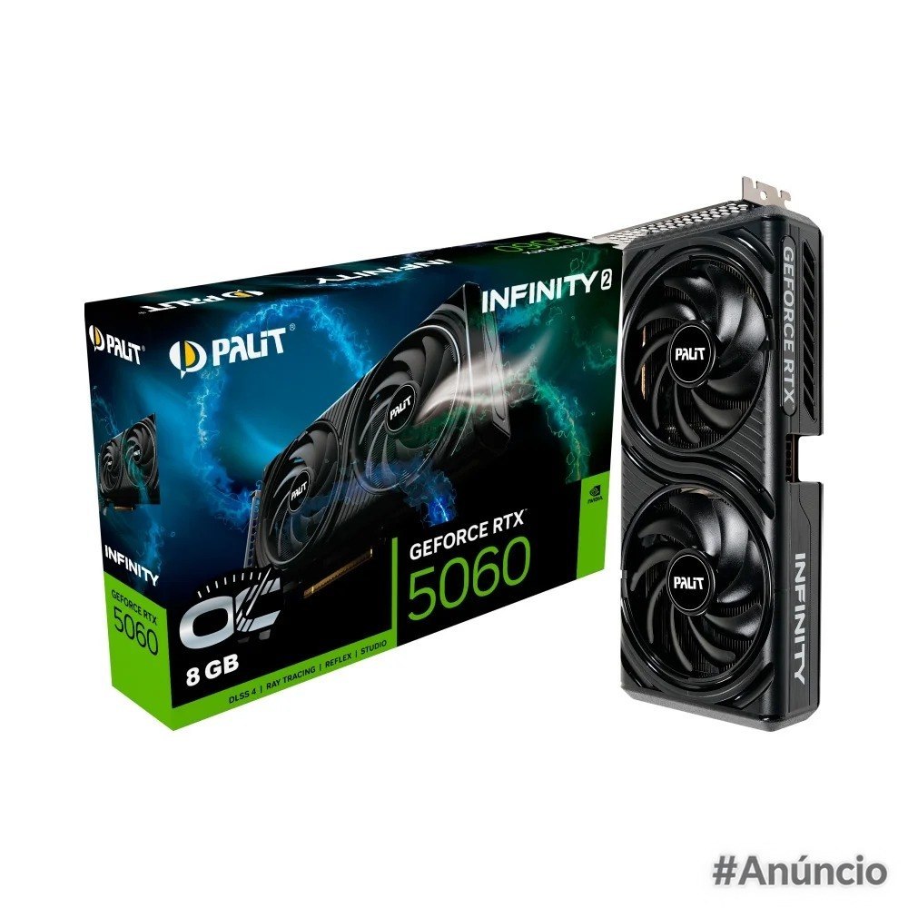 Placa de Vídeo Palit GeForce RTX 5060 8GB Infinity 2 OC