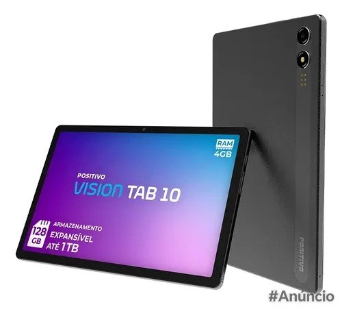 Tablet Positivo Vision Tab 10 128GB Preto