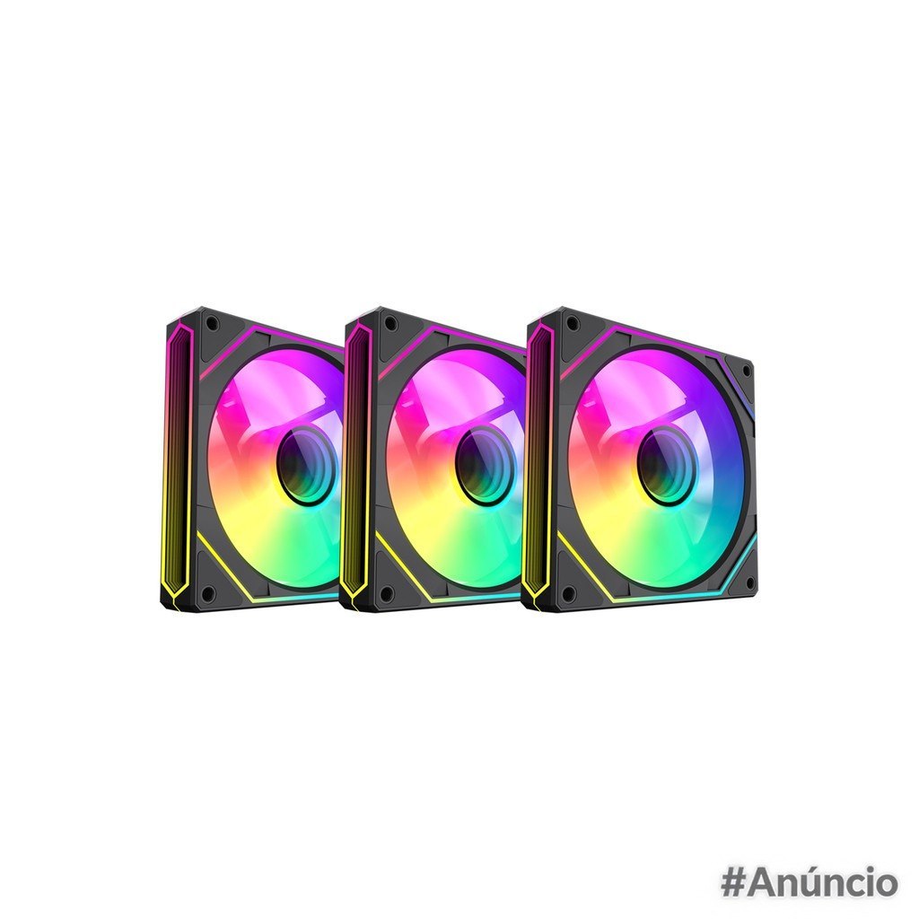 KIT 3 FAN ARGB GAMEMAX NEVIHTA FN12A-S8I-BK