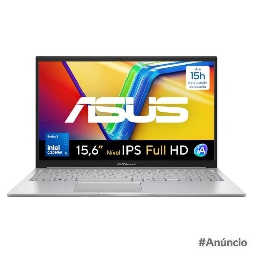 Notebook ASUS Vivobook 15 Intel Core 5 8GB 256GB SSD