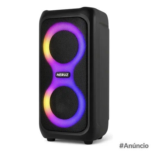 Caixa de Som Bluetooth 2 Falantes 10W com Rádio FM