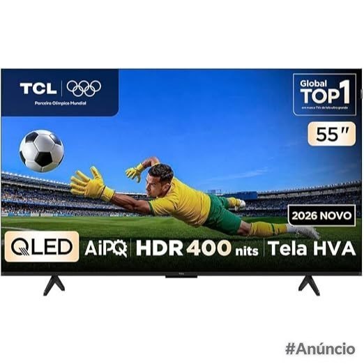 Smart TV TCL 55" QLED 4K P7L Google TV