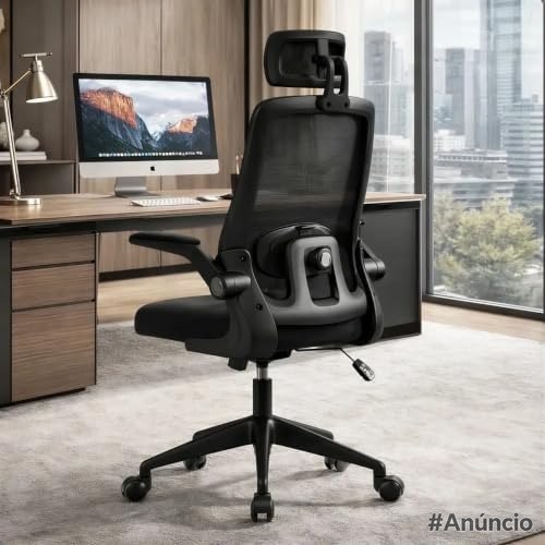 BlidShop Cadeira de Escritório Ergonômica Preta