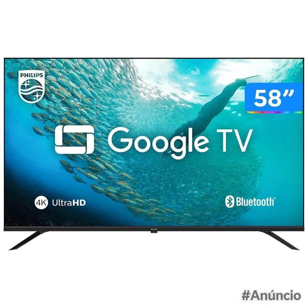 Smart TV 58" 4K UHD LED Philips 58PUG7019/78 Wi-Fi Bluetooth Google Assistente 3 HDMI 2 USB