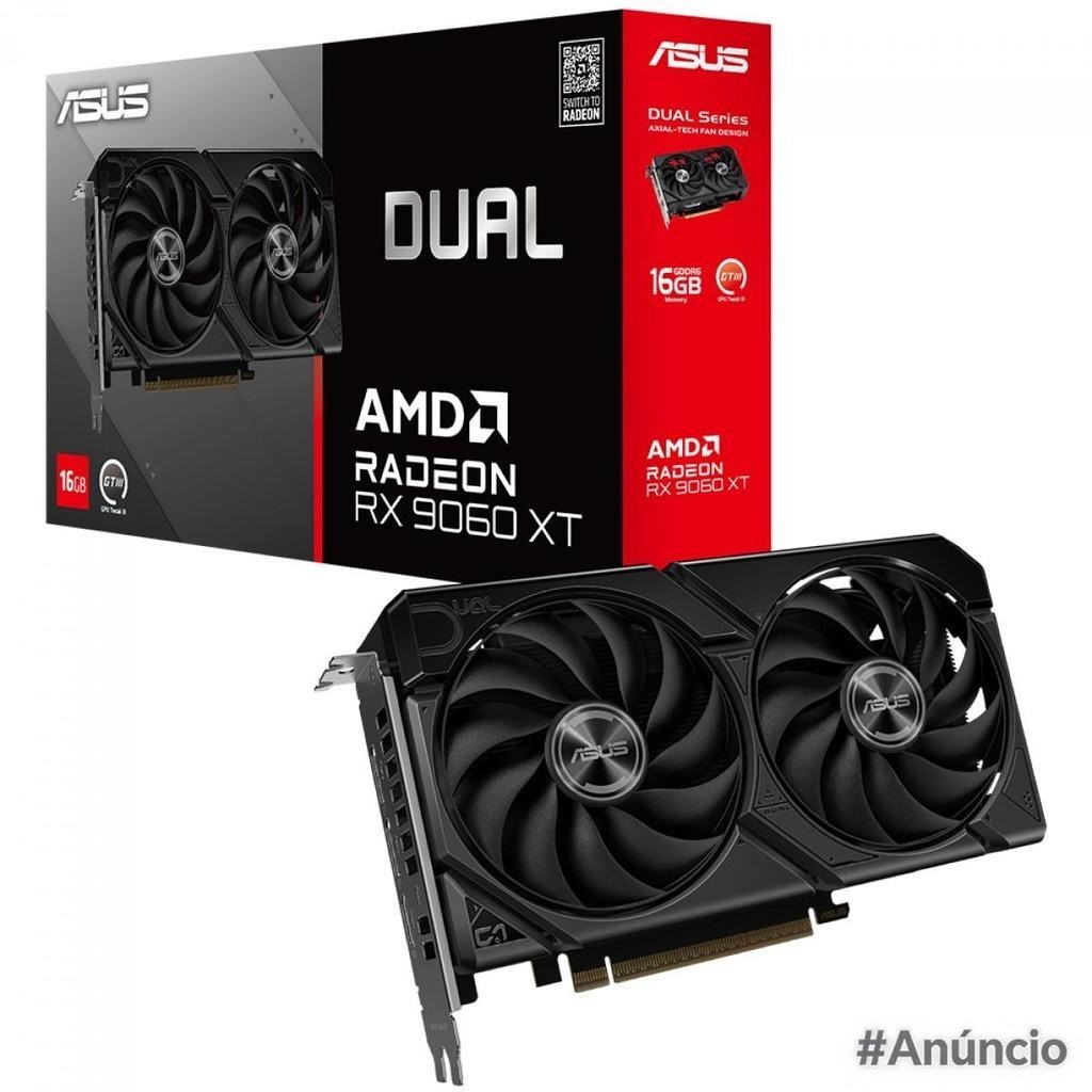 Placa de Vídeo Asus AMD Radeon RX 9060 XT Dual 16GB