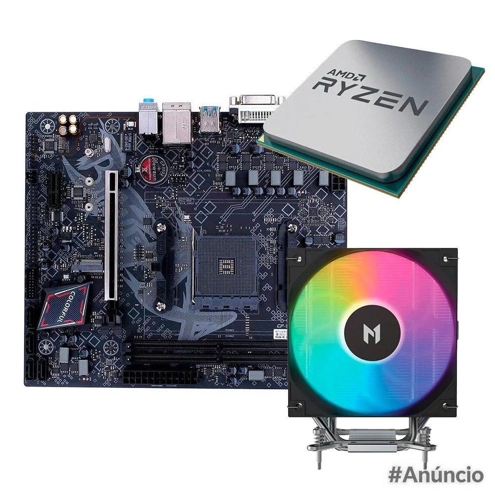 Placa Mãe Colorful Battle Ax B550M D + Processador AMD Ryzen 5 5500F