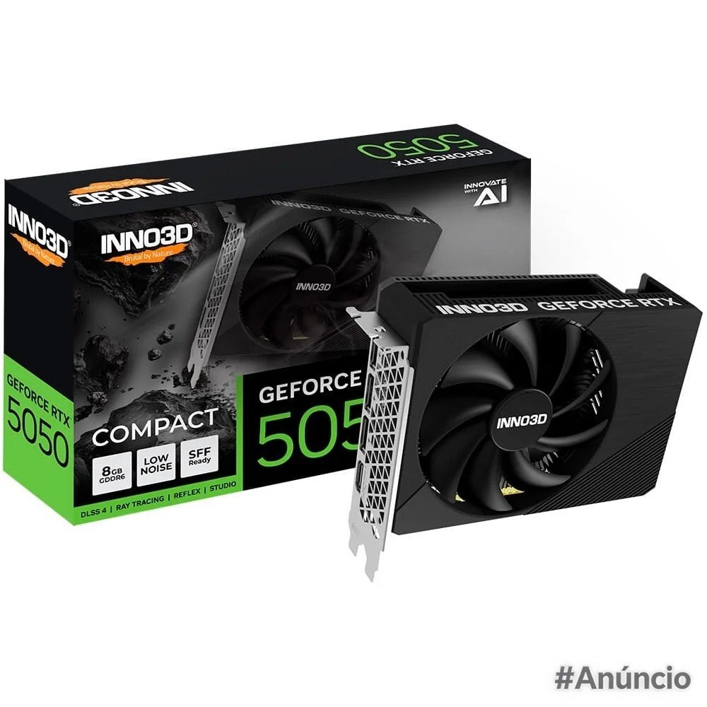 Placa de Vídeo Inno3D RTX 5050 Compact 8GB