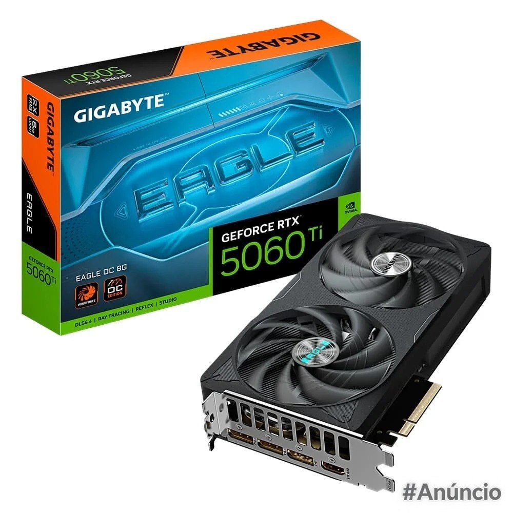 Placa de Vídeo Gigabyte RTX 5060 Ti Eagle OC 8G