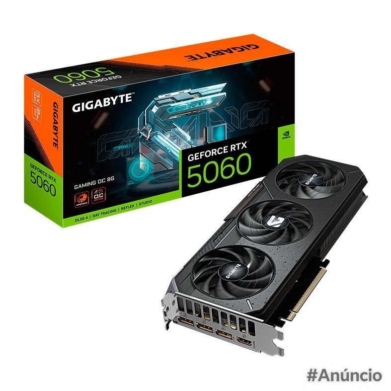 Placa de Vídeo Gigabyte RTX 5060 GAMING OC 8GB