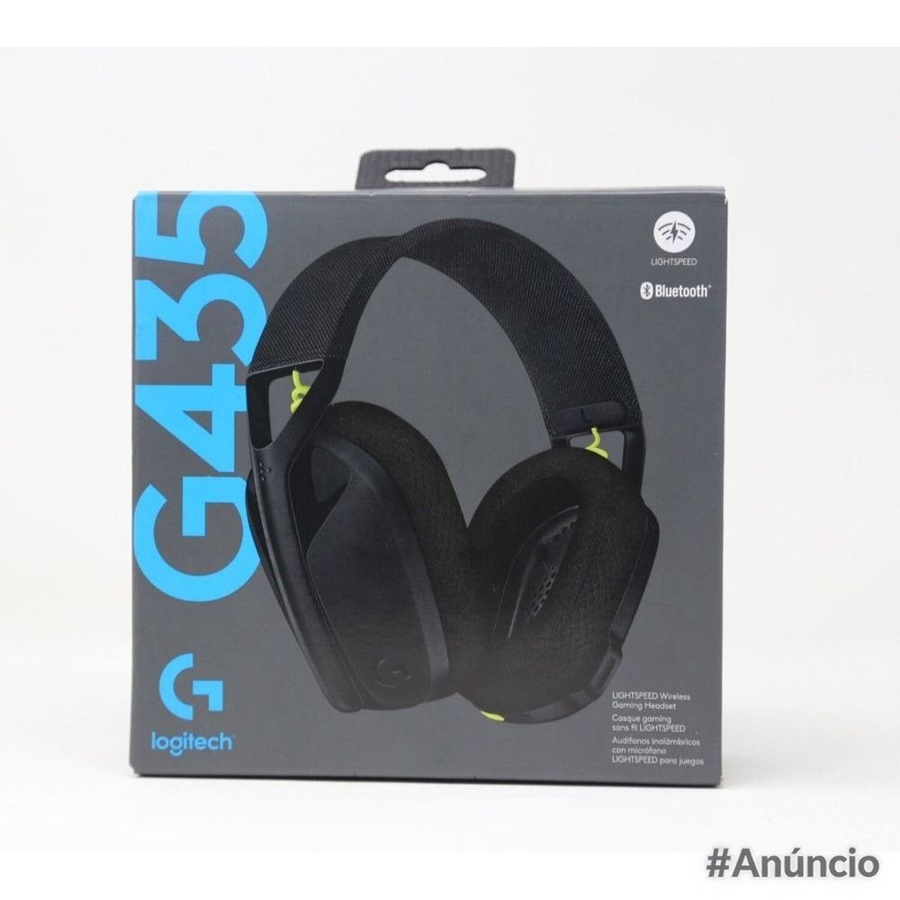 Headset Gamer Sem Fio Logitech G435 LIGHTSPEED – Preto