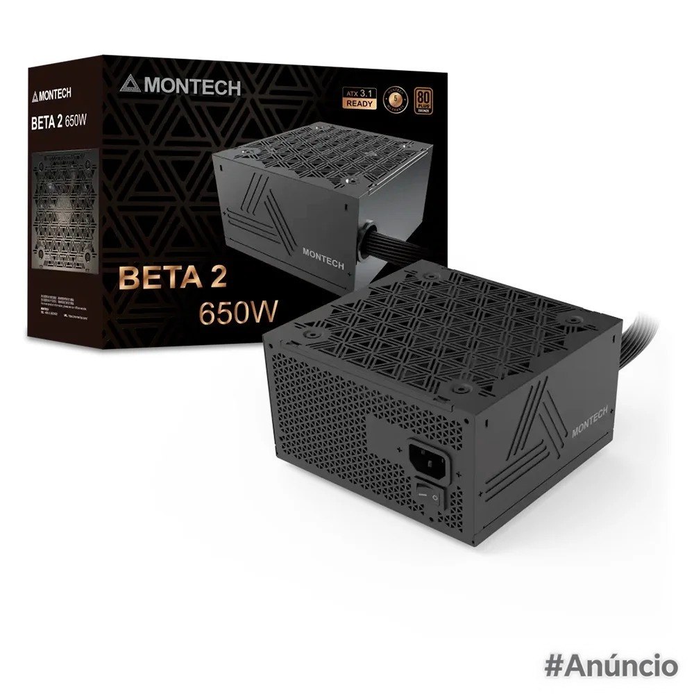 Fonte Montech Beta 2 650W 80 Plus Preto Beta2650W