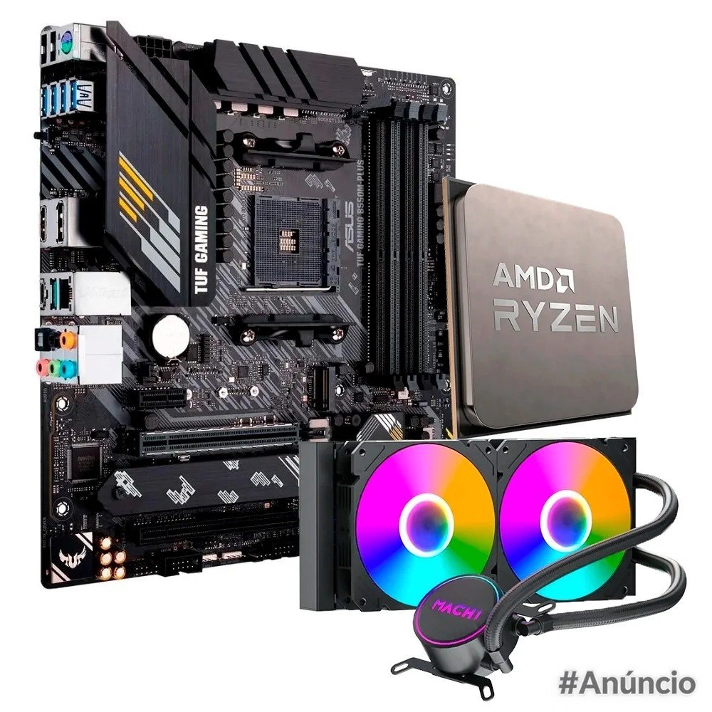Placa Mãe Asus TUF Gaming B550M Plus + Ryzen 7 5700X