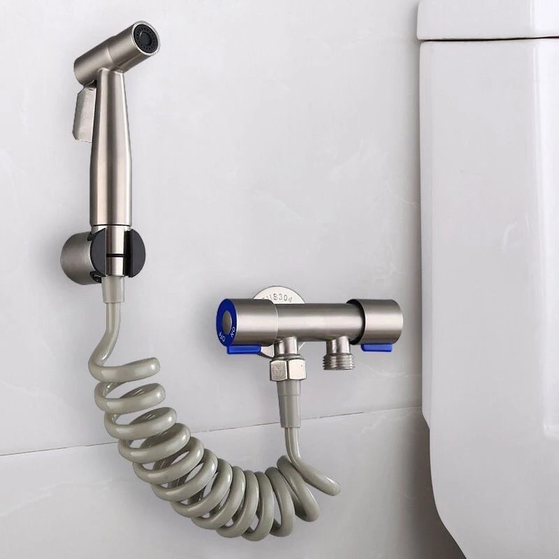 Kit bide para vaso sanitario em aco inoxidavel