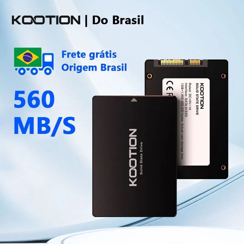 SSD Kootion SATA III com 560 MB/s