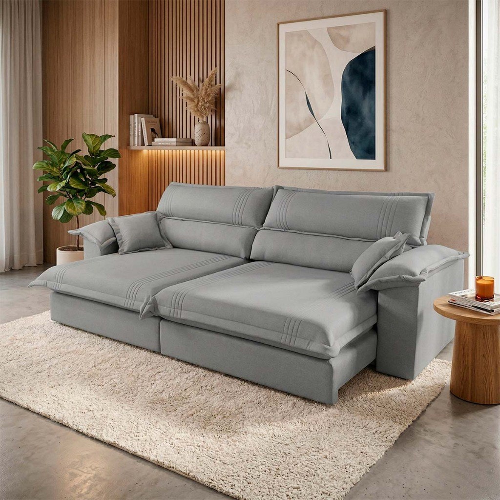 Sofa Retratil Reclinavel 2,30m Nivus
