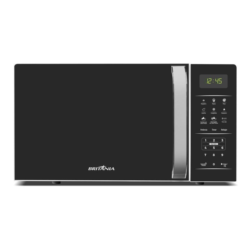 Micro-ondas Britânia 20L Pintura Limpa Fácil BMO23 110V na cor preta