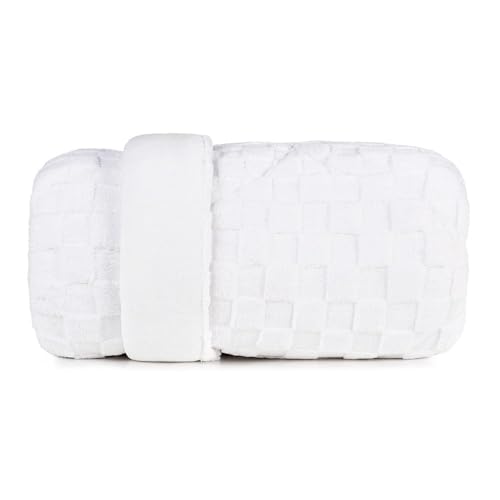 Edredom Blend Sense Snow Branco tamanho casal com tecido macio e acolchoado