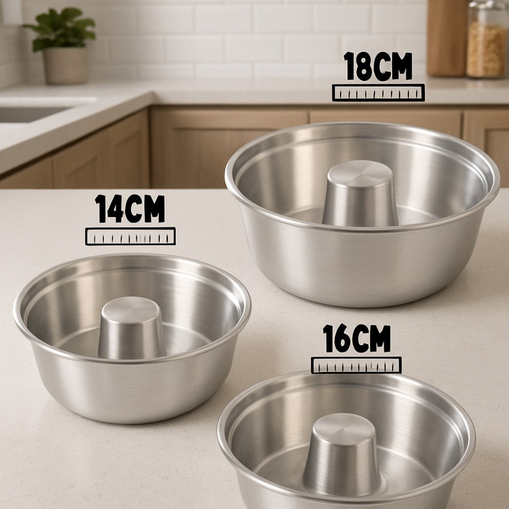 Kit 3 Formas de Bolo Pudim 14/16/18cm