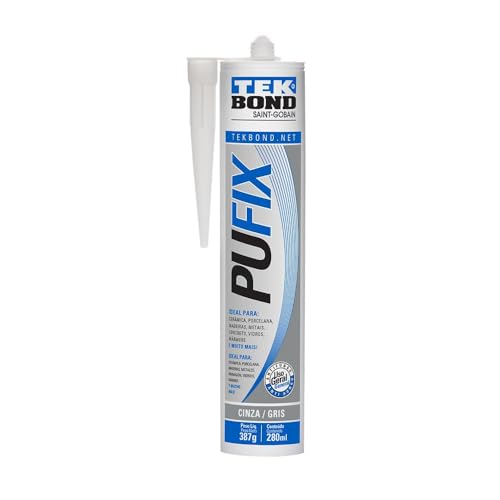 Embalagem do selante PU Cinza Pufix 280ml, com destaque para a marca, modelo e capacidade