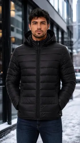 Jaqueta Puffer Impermeavel Inverno Masculina Bobojaco Black P