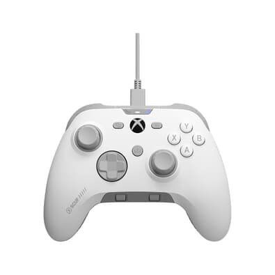 Controle SCUF Valor Pro na cor branca, com botões programáveis e design ergonômico, compatível com Xbox Series X/S, Xbox One e PC