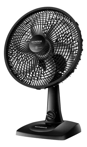 Ventilador De Mesa 30cm Super Power Mondial 60w Vsp-30-b 30 Cm Preto 127v Prata Polipropileno 6