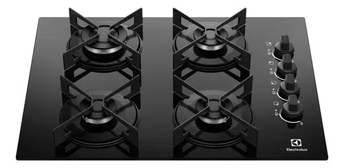 Cooktop 5 Bocas a Gás Electrolux Mesa de Vidro Efficient Grade de Aço Fosco (KE5GR) Bivolt