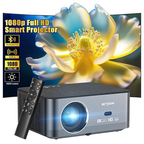 Projetor Smart Bettdow 4K 8K 15000 Lumens 1080P WiFi 6
