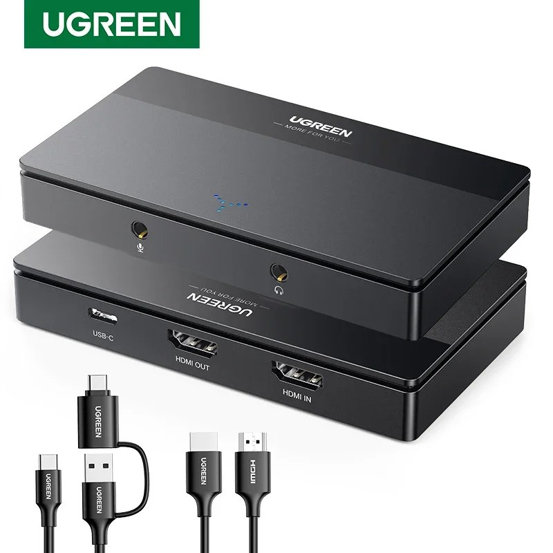 Placa de Captura Ugreen 4K 60Hz com Kit de Cabos