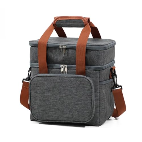 Bolsa Térmica Marmita Dois Andares Cinza