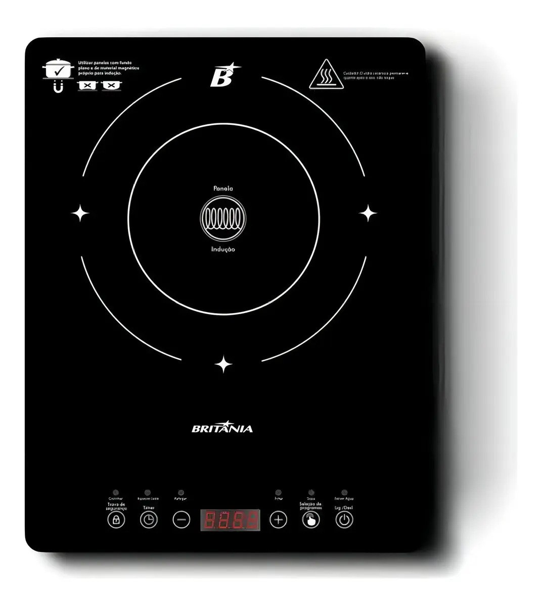 Cooktop de Indução Britânia Portátil Painel Touch BCTE10A