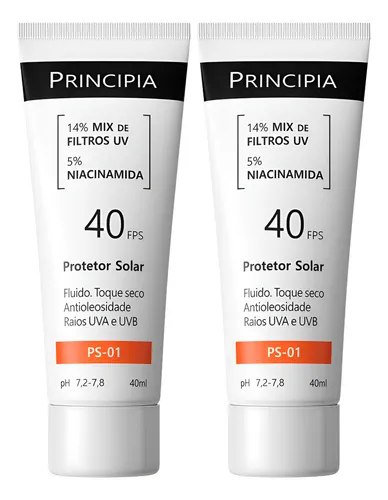 Principia Kit com 2 Protetor Solar Facial PS-01 FPS 40