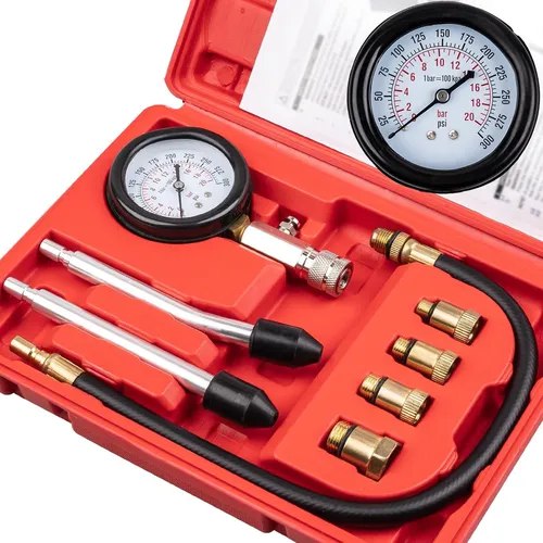 Medidor de compressão motor com adaptadores para teste de cilindros