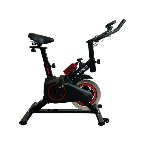 Bicicleta Ergométrica Spinning Liftness Preto 100kg Aço Carbono + Garrafa