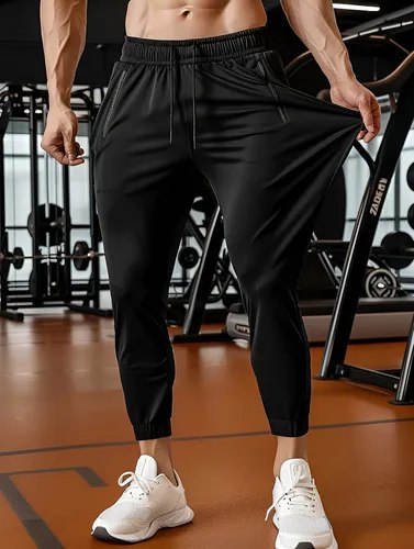 Calça Masculina Jogger Tactel Esportiva Slim Preta G