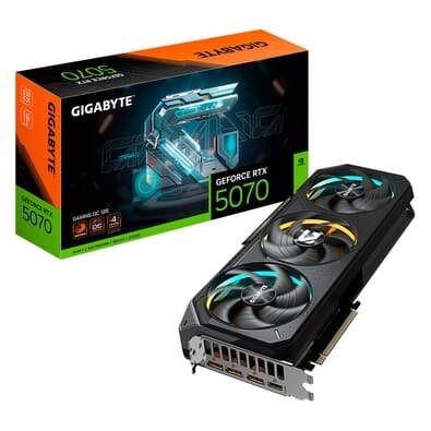 Placa de Vídeo Gigabyte RTX 5070 GAMING OC 12G NVIDIA GeForce, 12GB GDDR7, 192bits, RGB, DLSS, Ray Tracing 9VN5070GO-00-G10