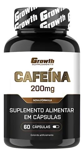Cafeína 200mg (60 Caps) Termogênico Growth Supplements